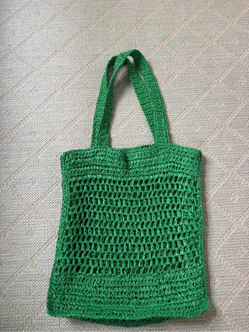 Primark Green Crochet Tote Bag
